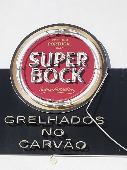 Many old neon signs can still be found throughout Portugal.