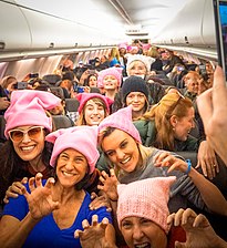 Pussyhats on a plane