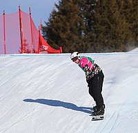 Wladi Kamburow beim Team-Ski-Snowboard-Cross-Wettbewerb
