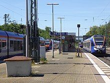 Umsteigeknoten zwischen den Cantus-Zügen in Eichenberg