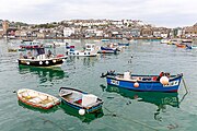 A view of the harbor in St. Ives, Cornwall, England.