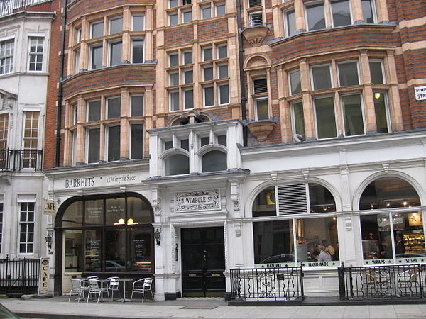 Cafe at number 3a Wimpole Street