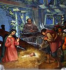 Presépio (1750), por Francesco Londonio. O nascimento de Jesus é metaforizado em Natal na Barca, um dos contos de Antes do Baile Verde
