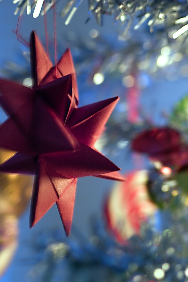 Easy Folded Paper German Star Ornaments 