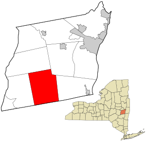 Location in Albany County and the state of New York.