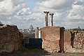 Ancient ruins and dome of St. Peter seen from Palatino hill.JPG