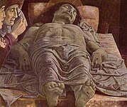 『死せるキリスト 』(1480年頃)、ブレラ美術館（ミラノ）[1]