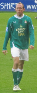 Morrell playing for Wrexham in 2011 Andy Morrell 05-11-11.png