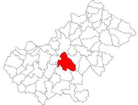 Localização no condado de Satu Mare