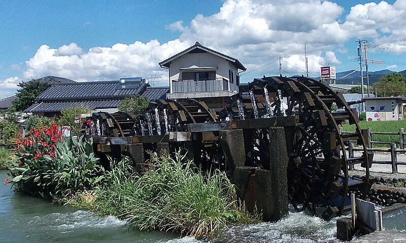 File:Asakura Three Water wheels.jpg