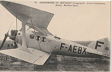 Aérodrome du Bourget, avion Berline Spad de la Compagnie Franco-Roumaine