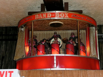 The band box at Luigi's (Akron, Ohio), the restaurant that Montoni's is based upon. Bandbox.png