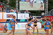 Deutsch: Beachhandball Europameisterschaften 2019 (Beach handball Euro); Tag 6: 7. Juli 2019 – Spiel um Platz Drei, Frauen, Kroatien-Niederlande 0:2 (14:23, 20:22) English: Beach handball Euro; Day 6: 7 July 2019 – Women's Bronze Medal Match – Croatia-Netherlands 0:2 (14:23, 20:22)