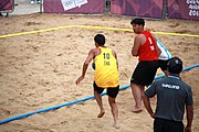 Deutsch: Beachhandball bei den Olympischen Jugendspielen 2018; Tag 5, 10. November 2018; Jungen, Hauptrunde - Thailand-Argentinien 2:1 English: Beach handball at the 2018 Summer Youth Olympics at 11 October 2018 – Boys Main Round – Thailand-Argentina 2:1