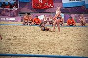 Deutsch: Beachhandball bei den Olympischen Jugendspielen 2018; Tag 5, 10. November 2018; Mädchen, Hauptrunde - Chinese Taipei (Taiwan)-Niederlande 1:2 English: Beach handball at the 2018 Summer Youth Olympics at 11 October 2018 – Girls Main Round – Chinese Taipei (Taiwan)-Netherlands 1:2