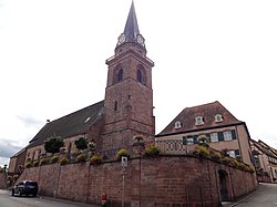 L'église et le presbytère, côté nord