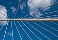 * Nomination Zubizuri Bridge ("the White Bridge"), view upwards. Bilbao, Biscay, Spain --Basotxerri 05:18, 2 September 2017 (UTC) * Promotion Good quality. -- Johann Jaritz 06:46, 2 September 2017 (UTC)