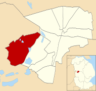 Location of Birchwood ward Birchwood ward in Lincoln 1979.svg