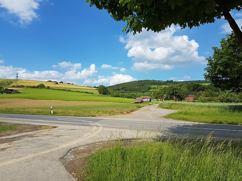 File:Blick über die L506 in den Fahrentalsgraben - 1.jpg