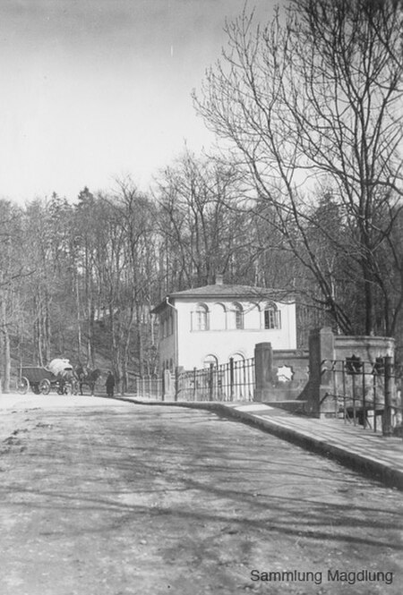 Blick von der Kegelbrücke nach Osten zum Kegeltor, um 1910