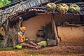 The Bonda tribe of Odisha cleaning Beetle leaves