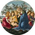 Botticelli - Madonna Adoring the Child with Five Angels (Baltimore Museum of Art).png