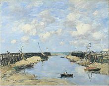 Eugene Boudin. The Entrance to Trouville Harbour, 1888. The National Gallery accepted this painting. Boudin-The-Entrance.jpg