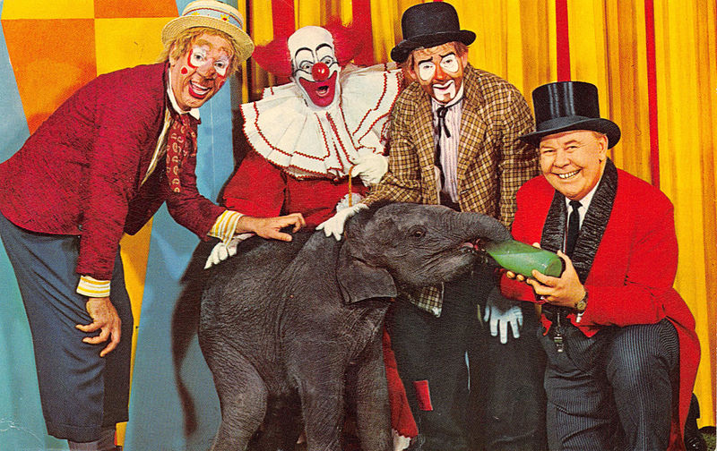 File:Bozos Circus postcard 1960s.JPG