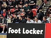 Robbins on the Rockingham Flames' bench during the 2021 NBL1 West Grand Final Brad Robbins and Ryan Petrik.jpg