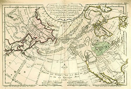 This 1753 map by Philippe Buache locates Fusang ("Fou-Sang des Chinois", "Fusang of the Chinese") north of the State of California. Buache1753Map.jpg