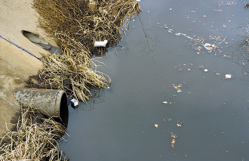 File:CSIRO ScienceImage 4377 Household rubbish and road litter finds its way into a drainage channel in Griffith NSW.jpg