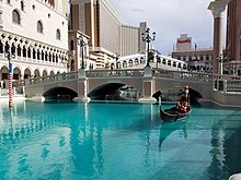 Outdoor canal Canal ride at The Venetian, Las Vegas.jpg