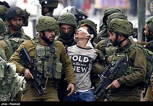 Capture of a Palestinian civilian by Israeli soldiers.jpg