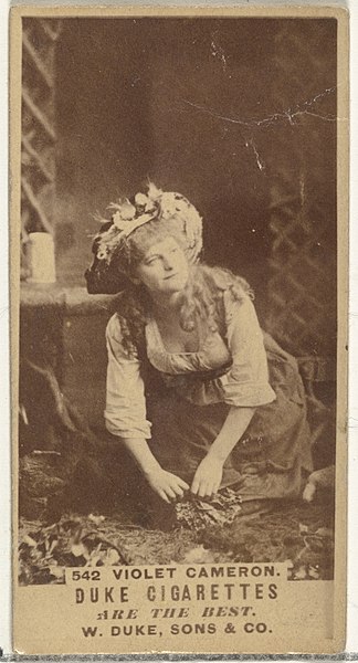 File:Card Number 542, Violet Cameron, from the Actors and Actresses series (N145-7) issued by Duke Sons & Co. to promote Duke Cigarettes MET DP840377.jpg