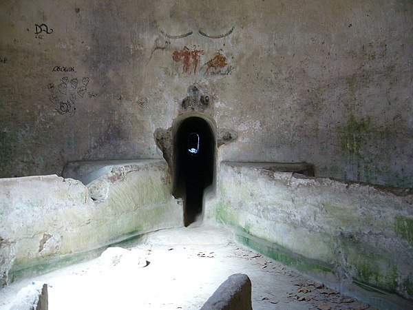 The spur from the Aqua Augusta entering the castellum aquae in Pompeii