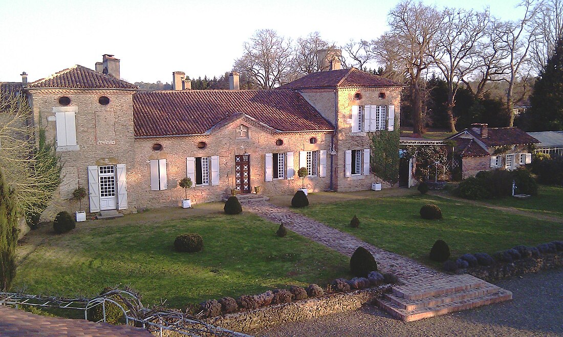 File:Chateau d'Aon à Brocas, vue toit gites.jpg