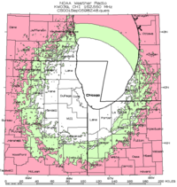 Coverage Area of KWO39 in Chicago ChicagoNOAA.png