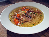 Chicken noodle soup is a chicken dish. Chicken Noodle Soup.jpg