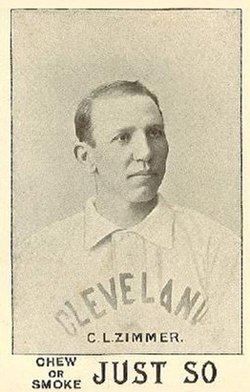 1893 baseball card of Zimmer