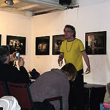 Canadian poet Colin Smith, reciting poetry, Artists' Television Access Colin Smith at ATA Reading in SF.jpg