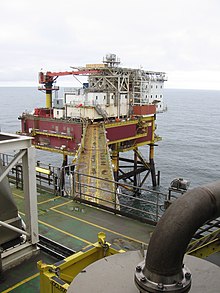 North Sea Viking accommodation platform BA is bridge-linked to the rest of the B complex ConocoPhillips Viking BA offshore installation.jpg