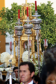 Custodia na celebración del Corpus Christi de La Puebla del Río.