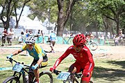 Deutsch: Radsport bei den Olympischen Jugendspielen 2018 Tag 10, 16. Oktober 2018 - Combined Criterium – XCC Qualifikation weiblich English: Cycling at the 2018 Summer Youth Olympics – Women's Combined Criterium – XCC Qualification on 16 October 2018.