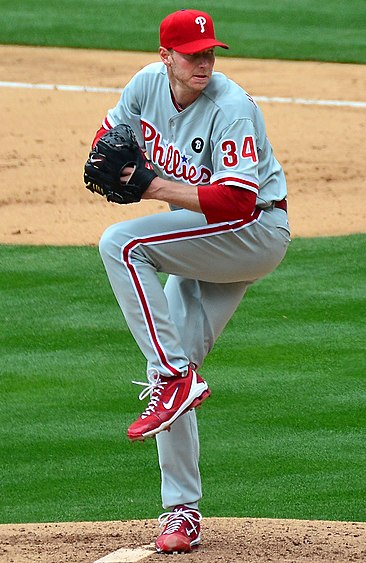 Roy Halladay, Phillies' pitcher from 2010 to 2013 and a 2019 Hall of Fame inductee
