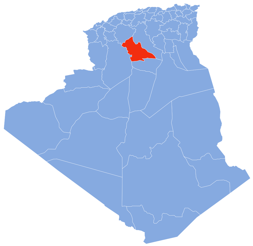 Carte d'Algérie (Wilaya de Laghouat)