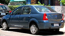 Rear (pre-facelift) Dacia Logan 1.6 2007 (cropped).jpg