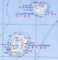 Подробная карта островов Северный Бородино и Южный Бородино
