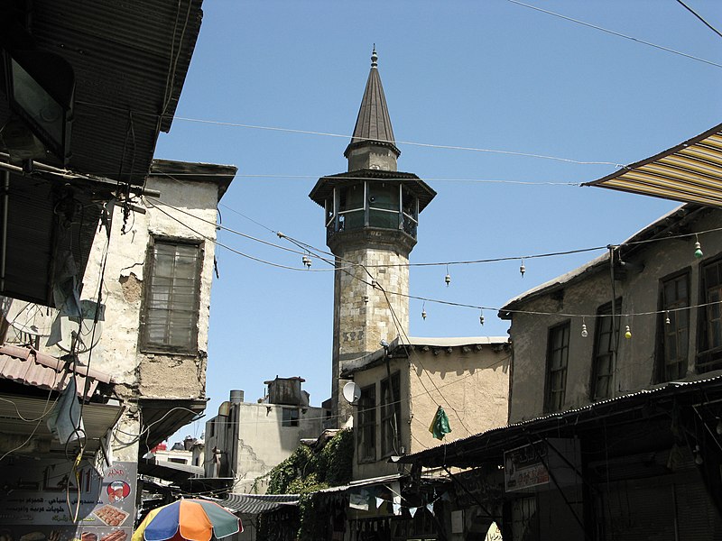 File:Damascus, Syria, Old Mosque's Minaret.jpg