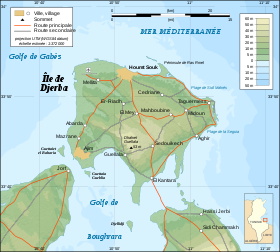 Carte topographique de l'île.