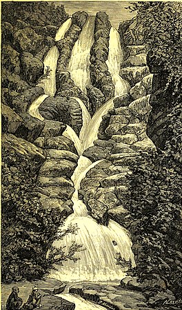 Dudhsagar falls in the early 1850s as seen by Antonio Lopes Mendes.